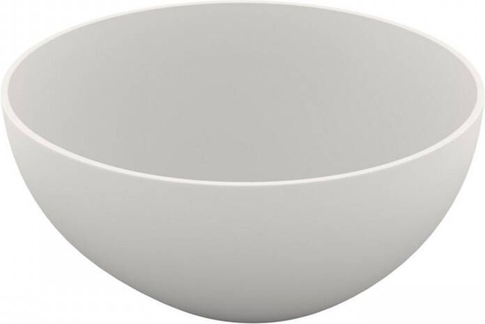Boss & Wessing Waskom Opbouw Crosstone Solid Surface 38x14 cm Rond Mat Wit