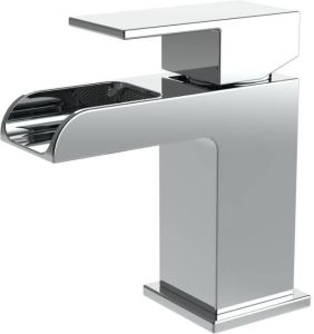 Boss & wessing Wastafelmengkraan BWS Colorato Vierkant Eenhandel Square Waterval Chroom