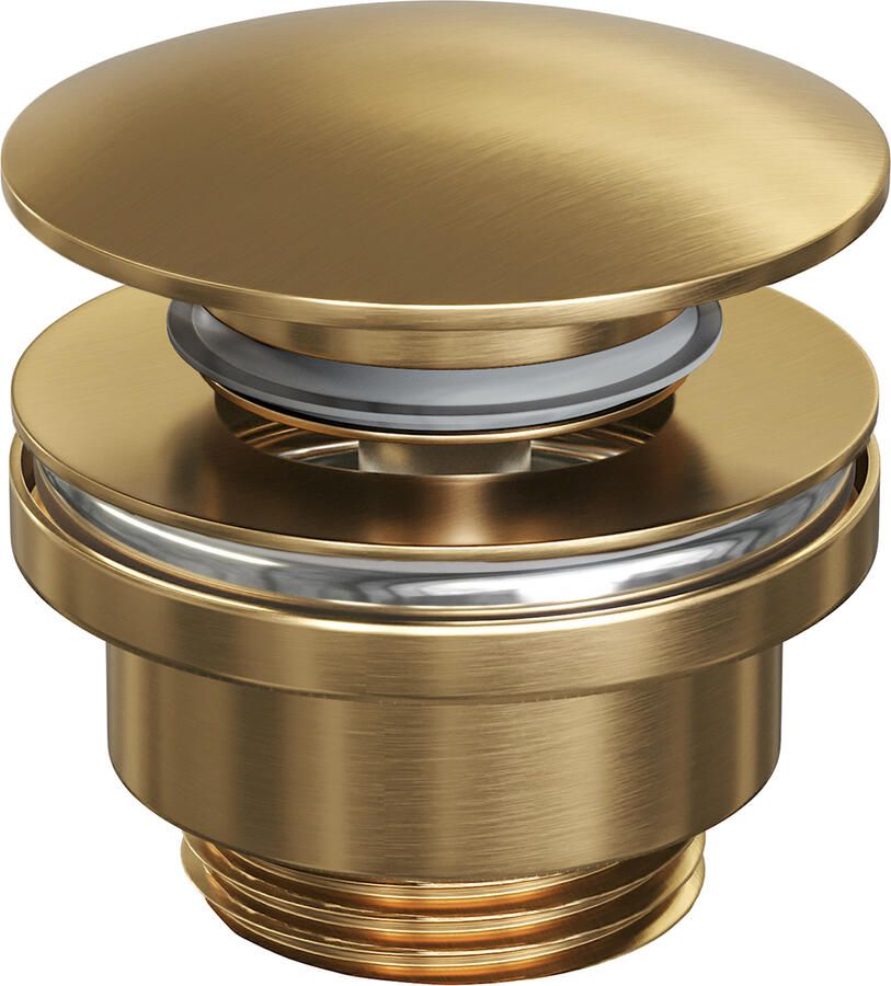 Brauer Clickwaste Gold Edition Pop Up Messing Geborsteld Goud PVD