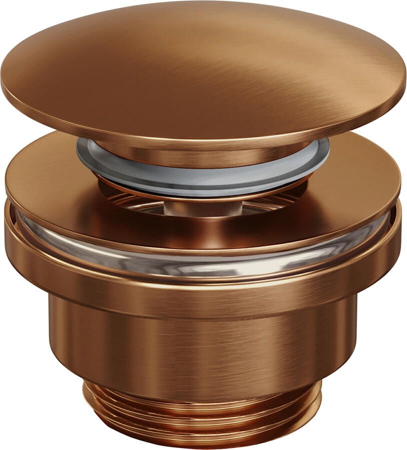 Brauer Clickwaste Copper Edition Pop Up Messing Geborsteld Koper PVD