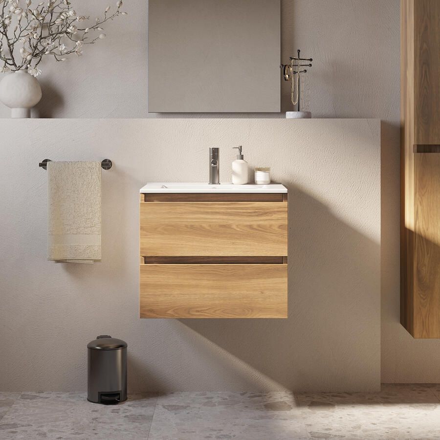 Brauer Core Onderkast 60 cm Met 2 Softclose Lades Greeploos Honey
