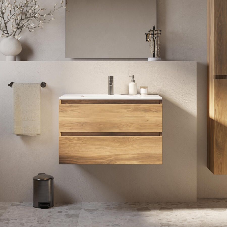 Brauer Core Onderkast 80 cm Met 2 Softclose Lades Greeploos Honey