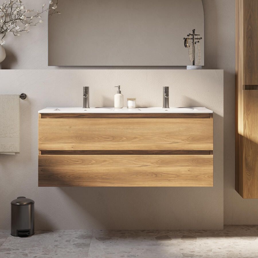 Brauer Core Onderkast 120 cm Met 2 Softclose Lades Greeploos Honey
