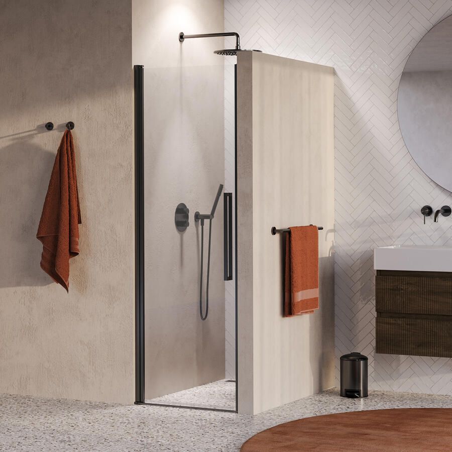 Brauer Cosmic Nisdeur Draaiend 70x200 Omkeerbaar Helder Glas Incl. Glascoating PVD Gunmetal Geborsteld