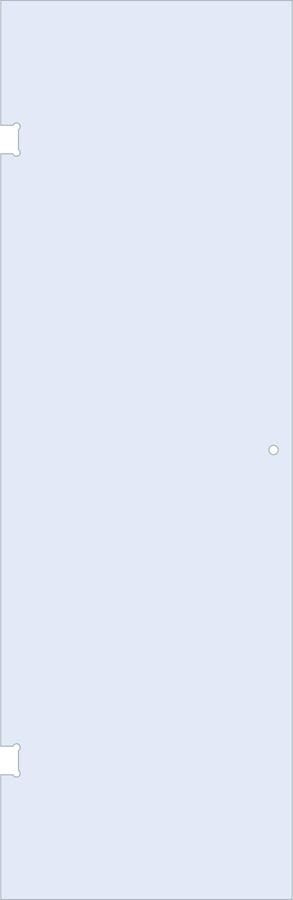 Brauer Deur smal 80 helder glas geschikt voor enkelpuntsgreep