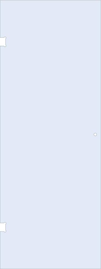 Brauer Deur smal 90 helder glas geschikt voor enkelpuntsgreep