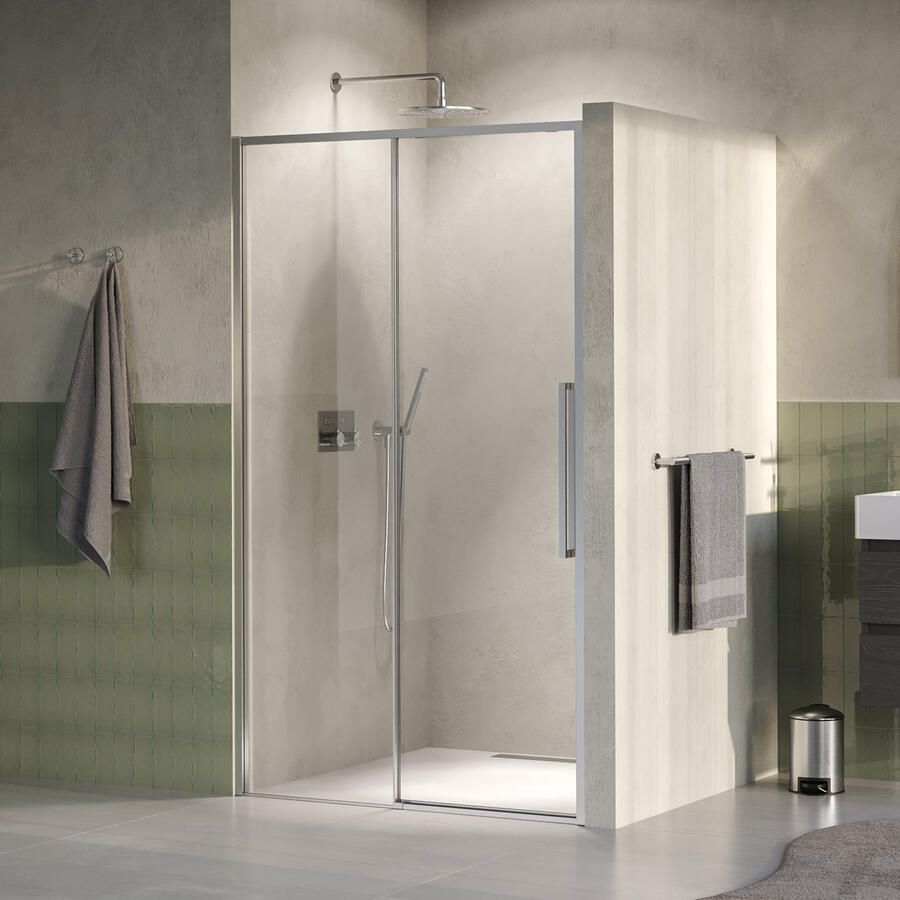 Brauer Galactic Nisdeur 2-Delig Schuif 120x200 Omkeerbaar Helder Glas Incl. Glascoating PVD RVS-Kleurig Geborsteld