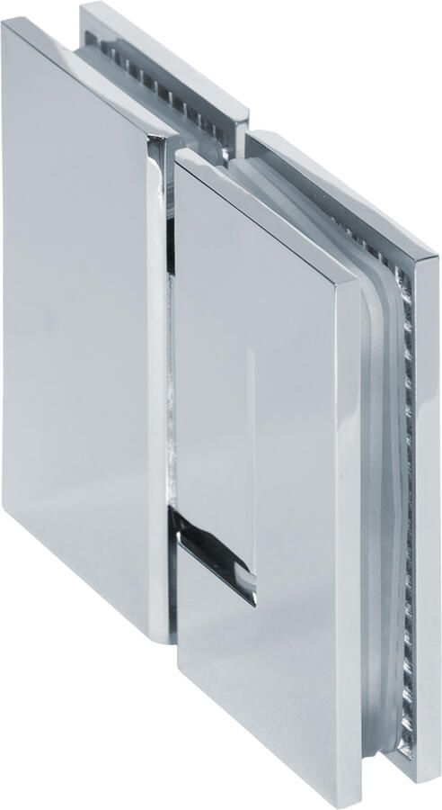 Brauer Glasscharnier 180 graden 2 stuks chroom