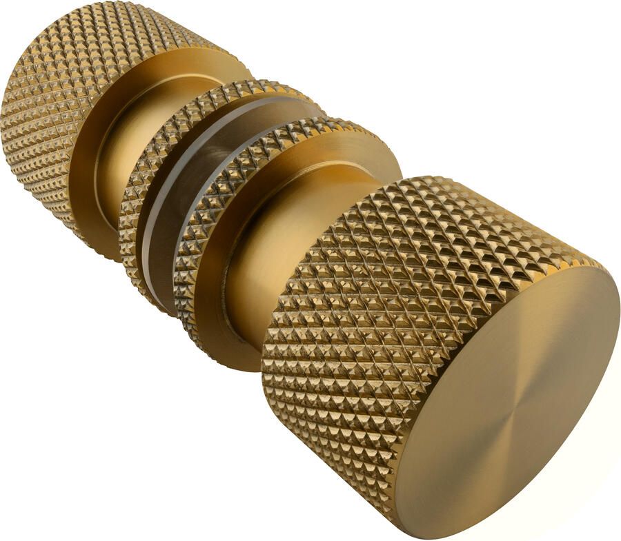 Brauer Handgreep enkelpunts model B Carving tbv glazen deuren PVD goud geborsteld