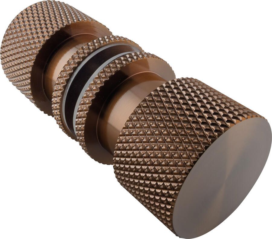 Brauer Handgreep enkelpunts model B Carving tbv glazen deuren PVD koper geborsteld