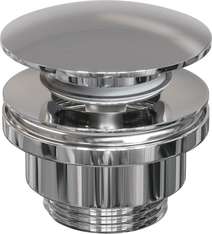 Brauer Clickwaste Chrome Edition Pop Up Messing Glans Chroom