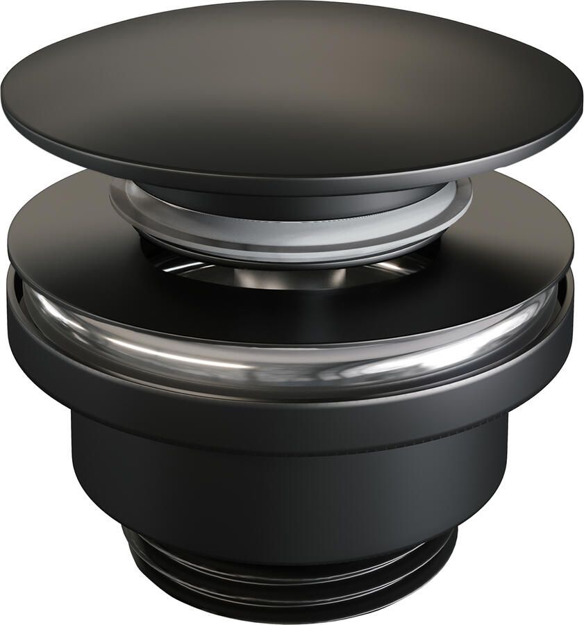 Brauer Klikwaste in mat zwart voor een stijlvolle afwerking van uw badkamermeubel