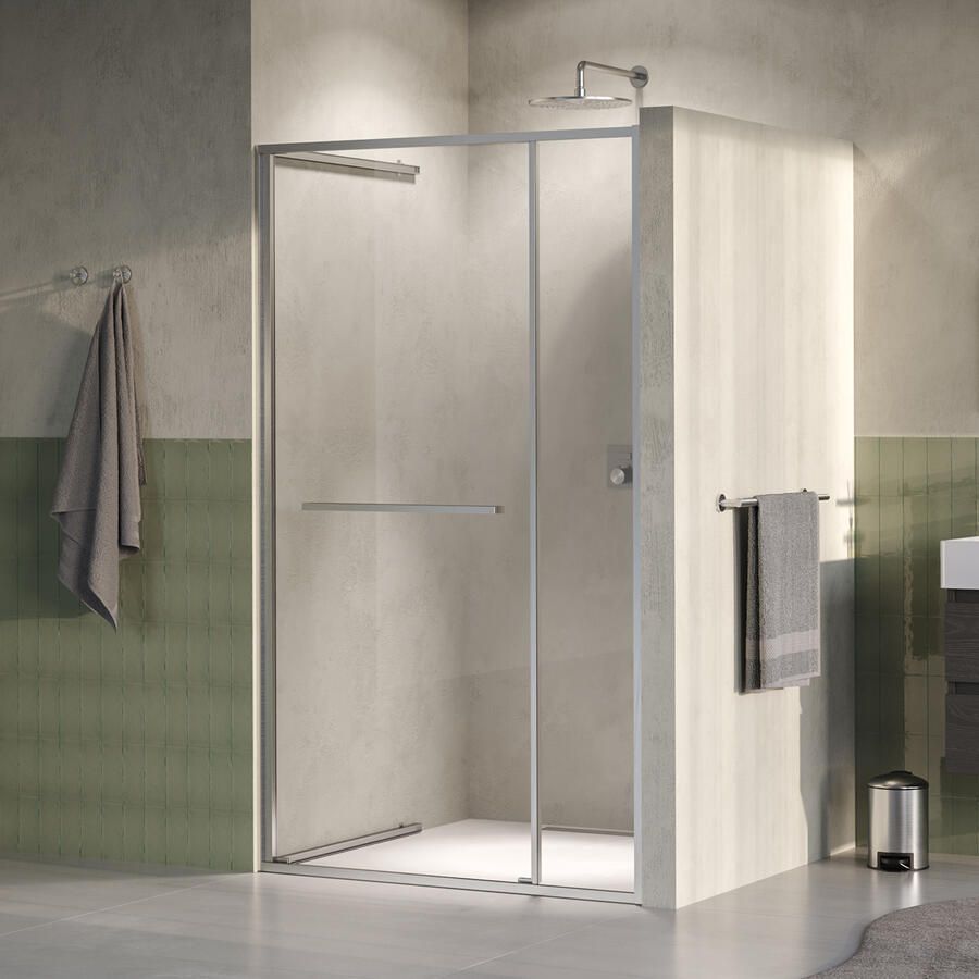 Brauer Luminis Nisdeur 2-Delig Naar Binnen Draaiend 120x200 Omkeerbaar Helder Glas Incl. Glascoating PVD RVS-Kleurig Geborsteld
