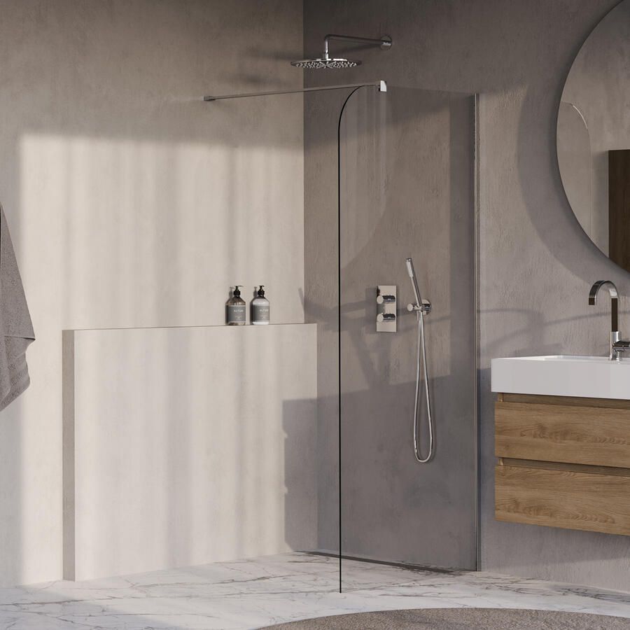 Brauer Orion inloopdouche helder glas 100x200 incl. glascoating chroom