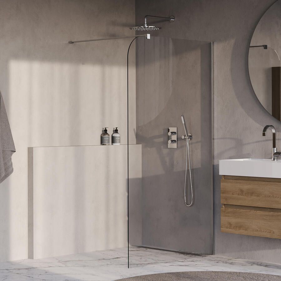 Brauer Orion inloopdouche helder glas 120x200 incl. glascoating chroom