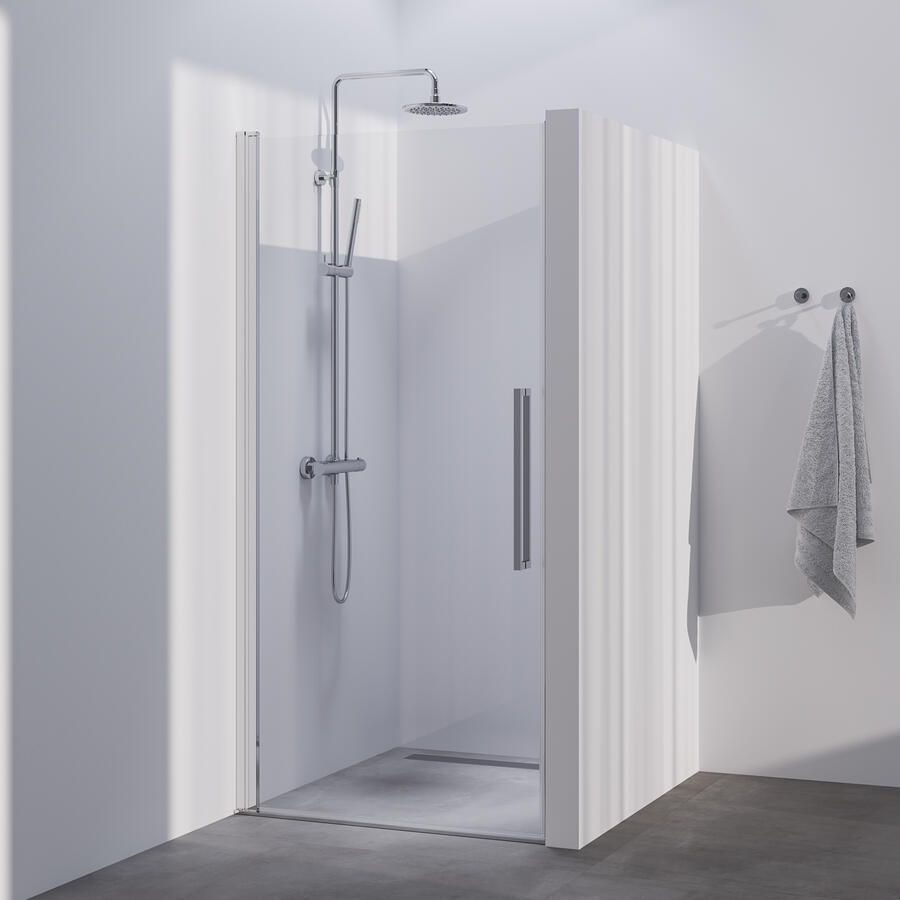 Brauer Season nisdeur model A met draaideur helder glas 70x200 omkeerbaar incl. glascoating Season-Chroom