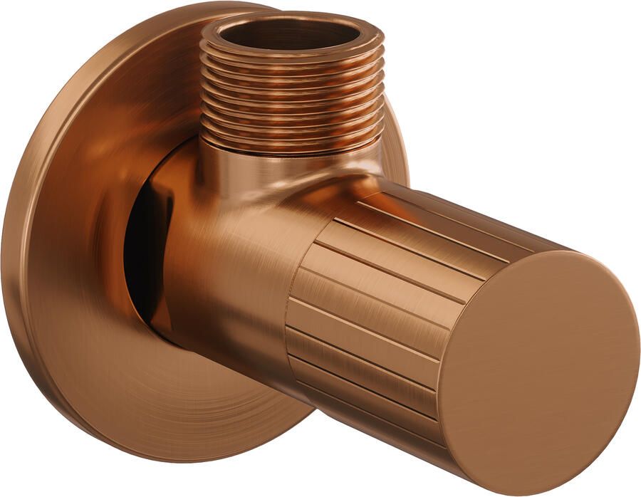 Brauer Stripe hoekstopkraan koper geborsteld PVD