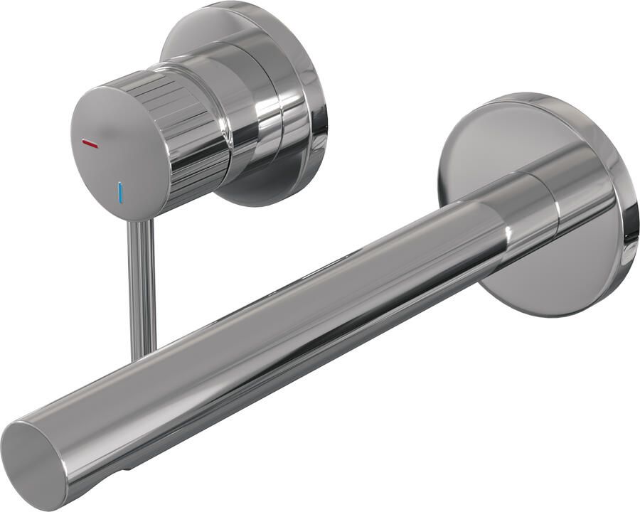 Brauer Stripe inbouw wastafelmengkraan met rechte uitloop en rozetten model A2 chroom