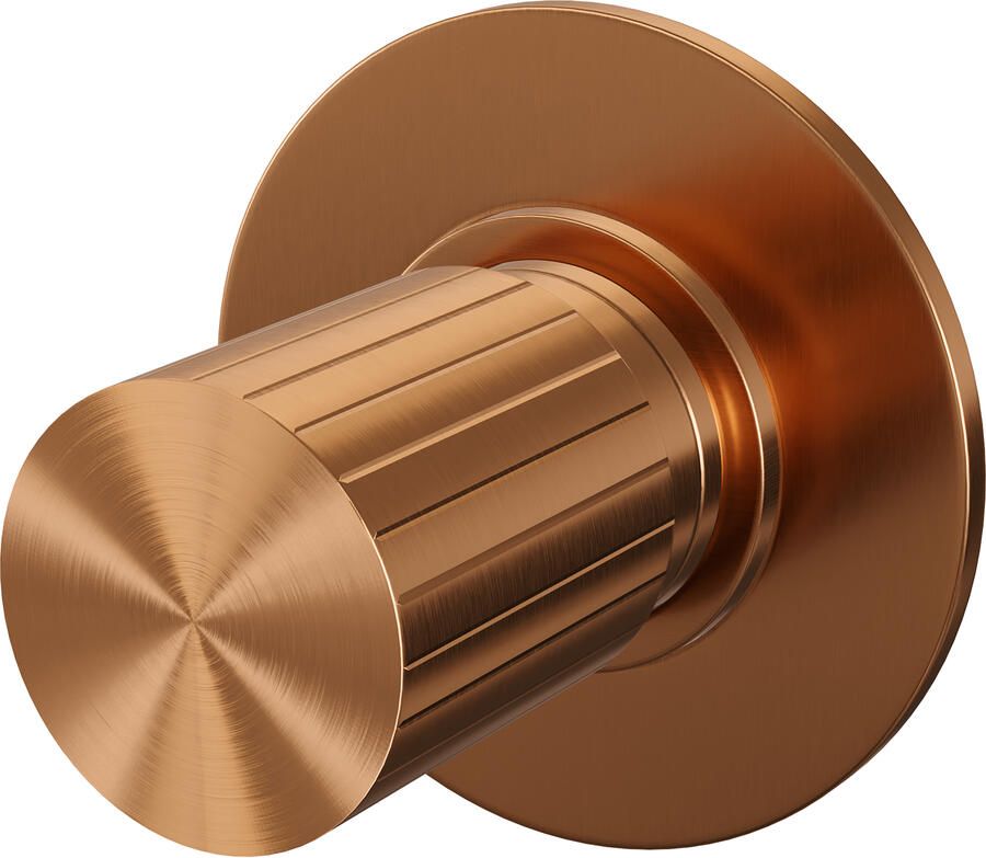 Brauer Stripe losse inbouw stopkraan met in- en afbouwdelen koper geborsteld PVD