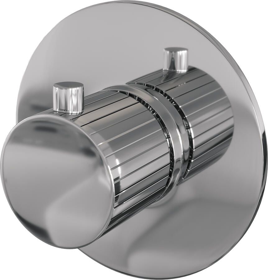 Brauer Stripe losse inbouwthermostaat met in- en afbouwdelen chroom