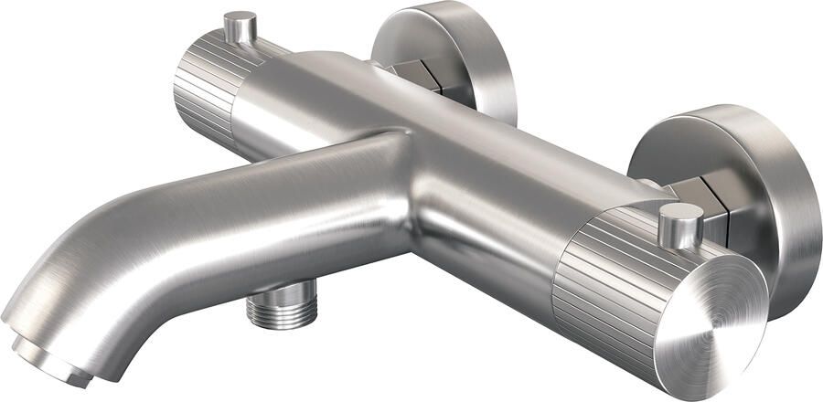 Brauer Stripe opbouw baddouche thermostaatkraan RVS-kleurig geborsteld PVD