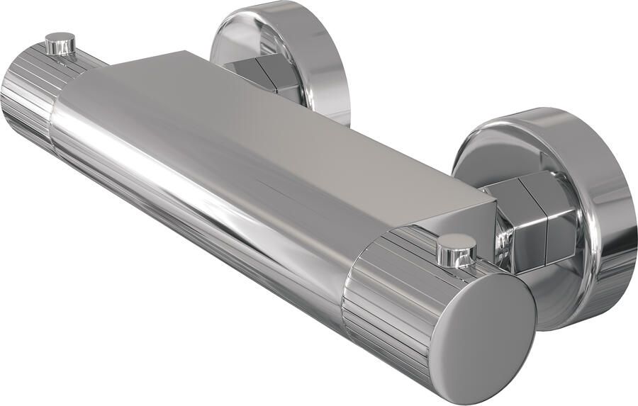 Brauer Stripe opbouw douche thermostaatkraan chroom