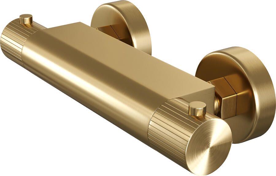 Brauer Stripe opbouw douche thermostaatkraan goud geborsteld PVD