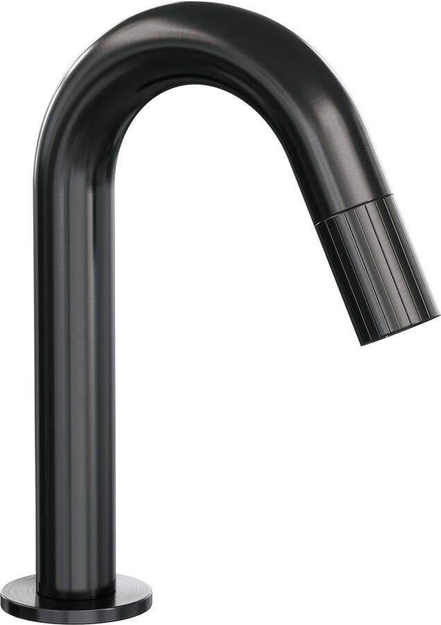 Brauer Stripe opbouw fonteinkraan met gebogen uitloop gunmetal geborsteld PVD