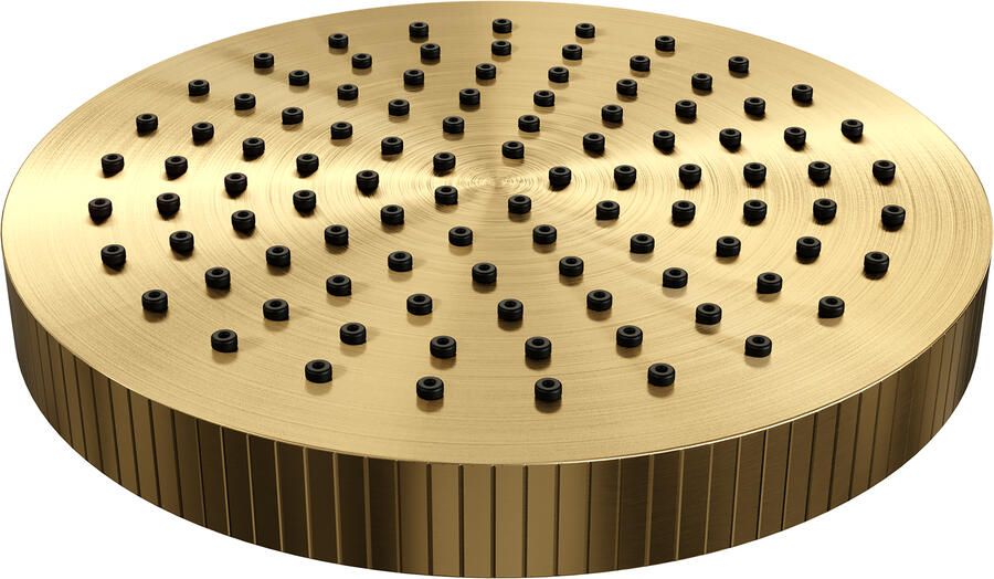 Brauer Stripe regendouchekop Diameter 25 cm goud geborsteld PVD