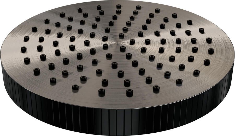 Brauer Stripe regendouchekop Diameter 25 cm gunmetal geborsteld PVD