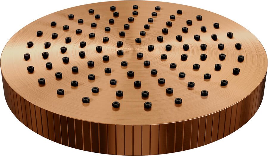 Brauer Stripe regendouchekop Diameter 25 cm koper geborsteld PVD