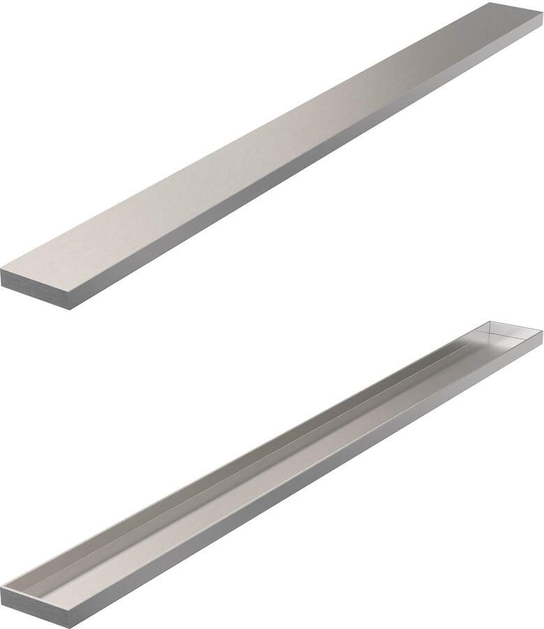 Brauer Tegelinlegrooster Chrome Edition Omkeerbaar tbv Douchegoot STD W PS 80x7 cm Inclusief Afstandhouders