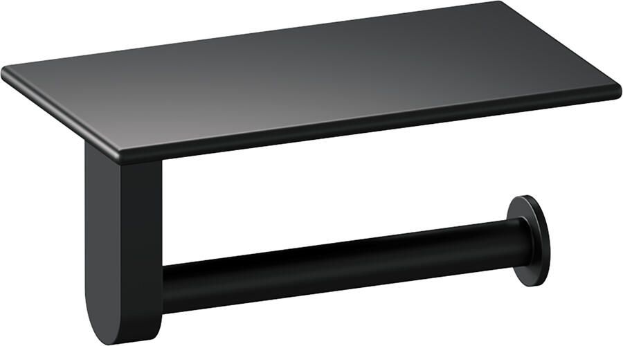 Brauer Toiletrolhouder Black Edition Met Planchet Mat Zwart