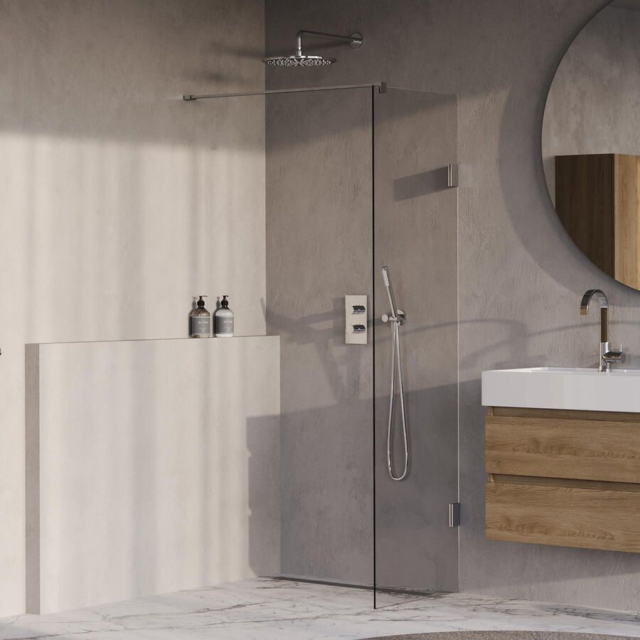 Brauer Void inloopdouche helder glas 50x200 incl. glascoating chroom