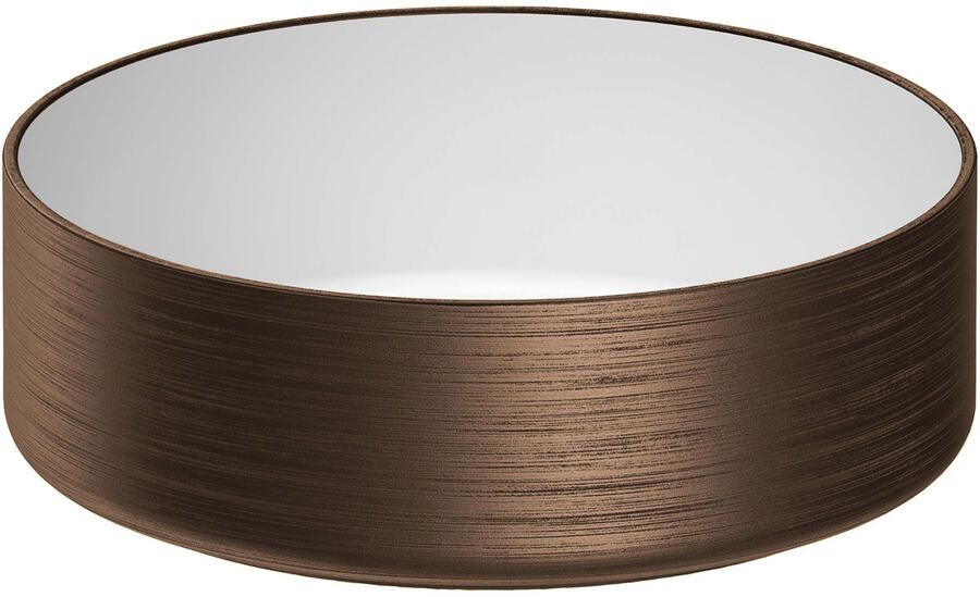 Brauer Waskom Circle Keramiek 36 cm Brons Glans Wit