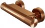 Brauer Copper Carving Thermostaatkraan opbouw 2 carving knoppen PVD geborsteld koper 5-GK-086 - Thumbnail 1