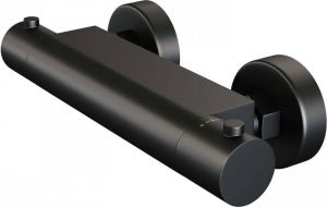 Brauer Black Edition Douchekraan opbouw glijstang 1 functie 2 gladde knoppen handdouche rond 3 standen mat zwart 5-S-044-2