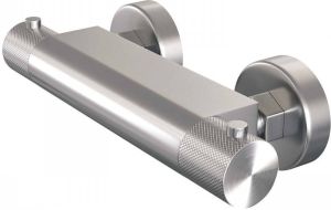 Brauer Brushed Carving Douchekraan opbouw glijstang 1 functie 2 carving knoppen handdouche staaf 1 stand PVD geborsteld RVS 5-NG-086-1