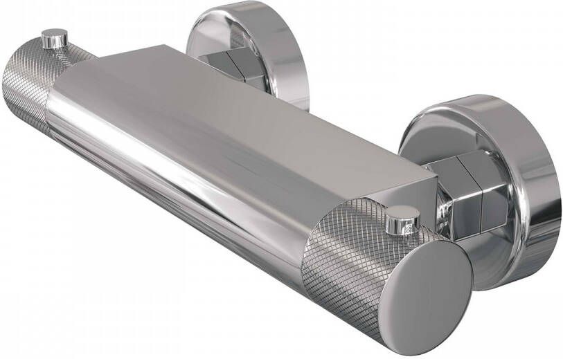 brauer Douchekraanset Chrome Carving Opbouw Met Glijstang En Ronde Handdouche Chroom