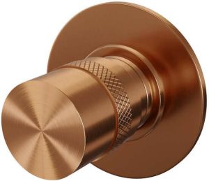 Brauer Stopkraan Copper Edition Inbouw Thermostatisch Rond Geborsteld Koper PVD 1 Greeps