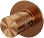 Brauer Stopkraan Copper Edition Inbouw Thermostatisch Rond Geborsteld Koper PVD 1 Greeps - Thumbnail 1