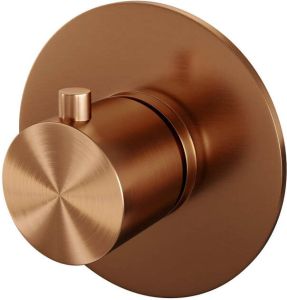Brauer Copper Edition inbouwthermostaat inbouwdeel 1 gladde knop PVD geborsteld koper 5-GK-018RR