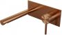 Brauer Copper Carving Wastafelmengkraan inbouw rechte uitloop links lange smalle carving hendel afdekplaat model A 1 PVD geborsteld koper 5-GK-004-S6 - Thumbnail 1