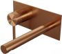 Brauer Copper Carving Wastafelmengkraan inbouw rechte uitloop rechts lange smalle carving hendel afdekplaat model A2 PVD geborsteld koper 5-GK-083-S6 - Thumbnail 1
