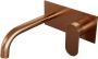 BRAUER Copper Edition Wastafelmengkraan inbouw gebogen uitloop links hendel breed plat model C 1 PVD geborsteld koper 5-GK-004-B3-65 - Thumbnail 1