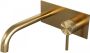 Brauer Gold Carving Wastafelmengkraan inbouw gebogen uitloop links lange smalle carving hendel afdekplaat model A 1 PVD geborsteld goud 5-GG-004-B6 - Thumbnail 1