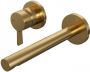 Brauer Gold Edition Wastafelmengkraan inbouw rechte uitloop rechts middel dikke gladde hendel model E2 PVD geborsteld goud 5-GG-083-S1-65 - Thumbnail 1