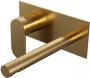 Brauer Gold Edition inbouw wastafelmengkraan met rechte uitloop rechts en afdekplaat model C2 Goud geborsteld PVD 5-GG-083-S3 - Thumbnail 1