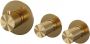 Brauer Gold Carving inbouwthermostaat met inbouwdeel 3 carving knoppen PVD geborsteld goud 5-GG-089 - Thumbnail 1