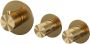 BRAUER Gold Edition inbouwthermostaat met inbouwdeel 3 gladde knoppen PVD geborsteld goud 5-GG-088 - Thumbnail 1